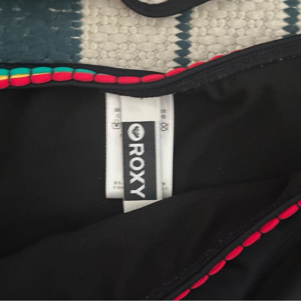 Roxy Black Bikini with Red and Green Trim - Picture 3 of 3